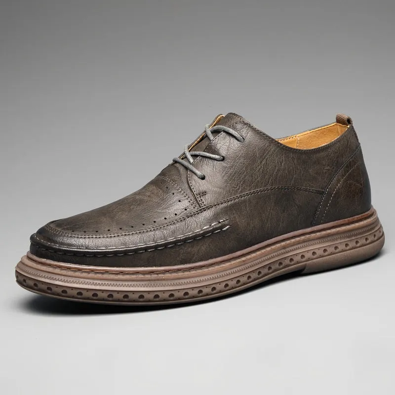 Men's Business Round Toe Leather Shoes