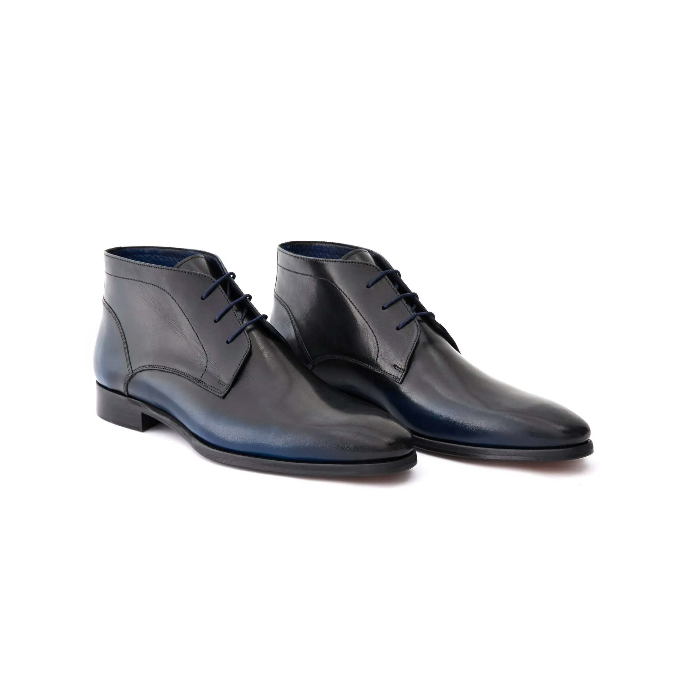 Men's Calf Leather Handmade Derby Boots M10001