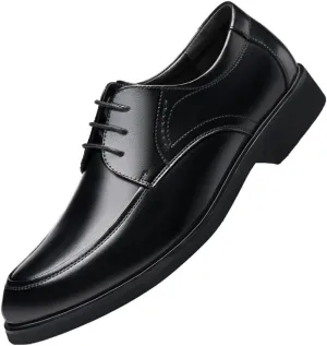 Men's Casual Business Oxford Shoes Vintage Hand Formal Dress Shoes Height Increasing Non-Slip Softsole Walking Derby Shoes for Men