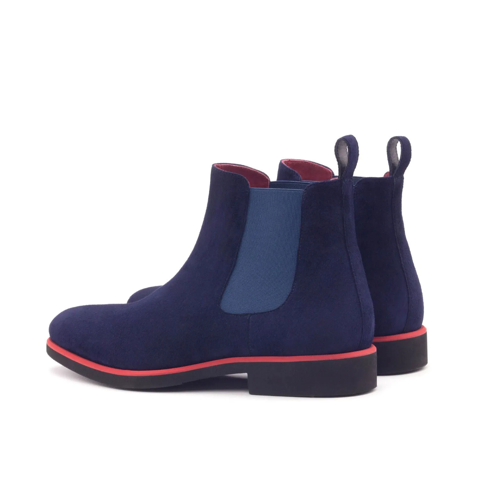 Men's Chelsea Boots Classic Leather Wide Plus Size Blue 3018