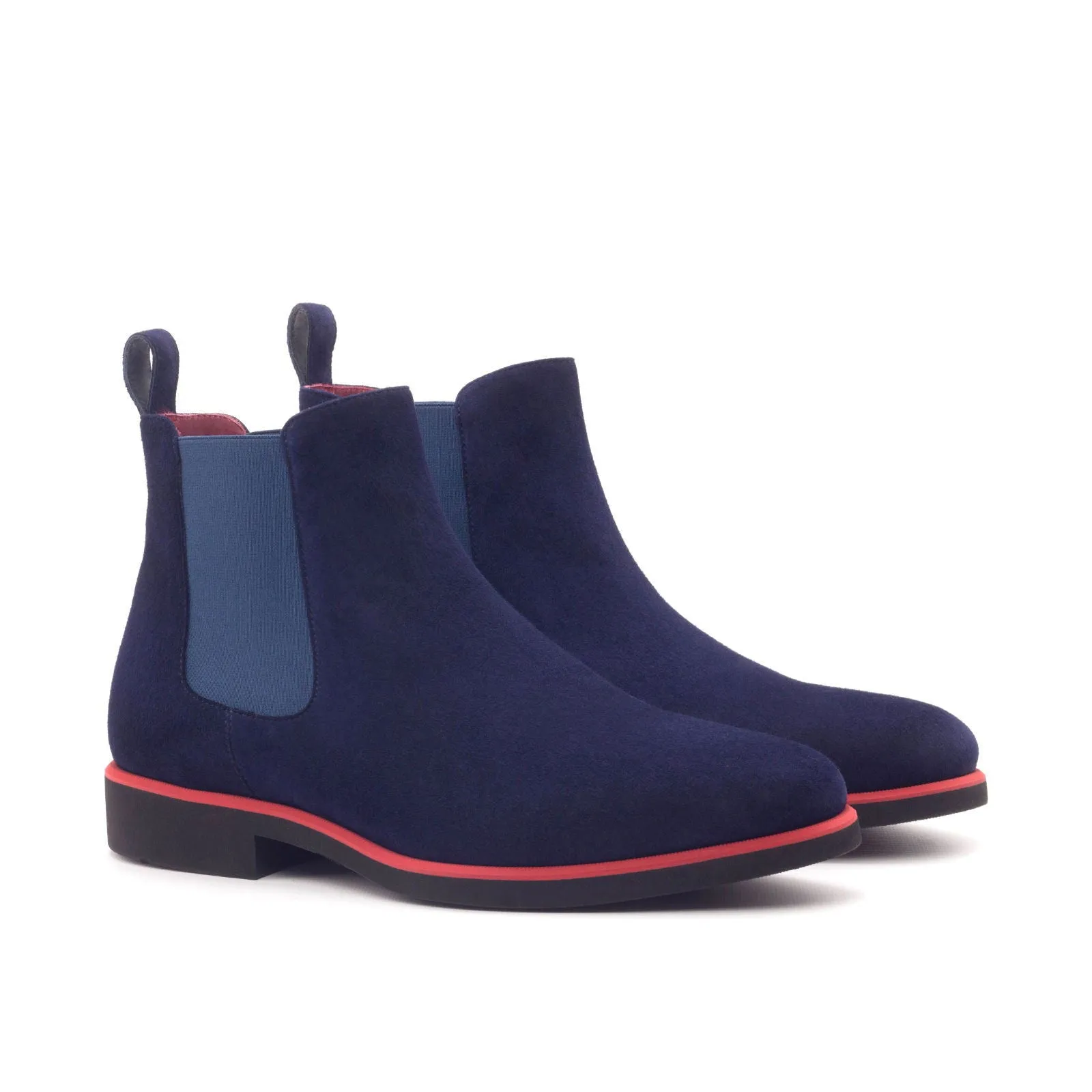 Men's Chelsea Boots Classic Leather Wide Plus Size Blue 3018