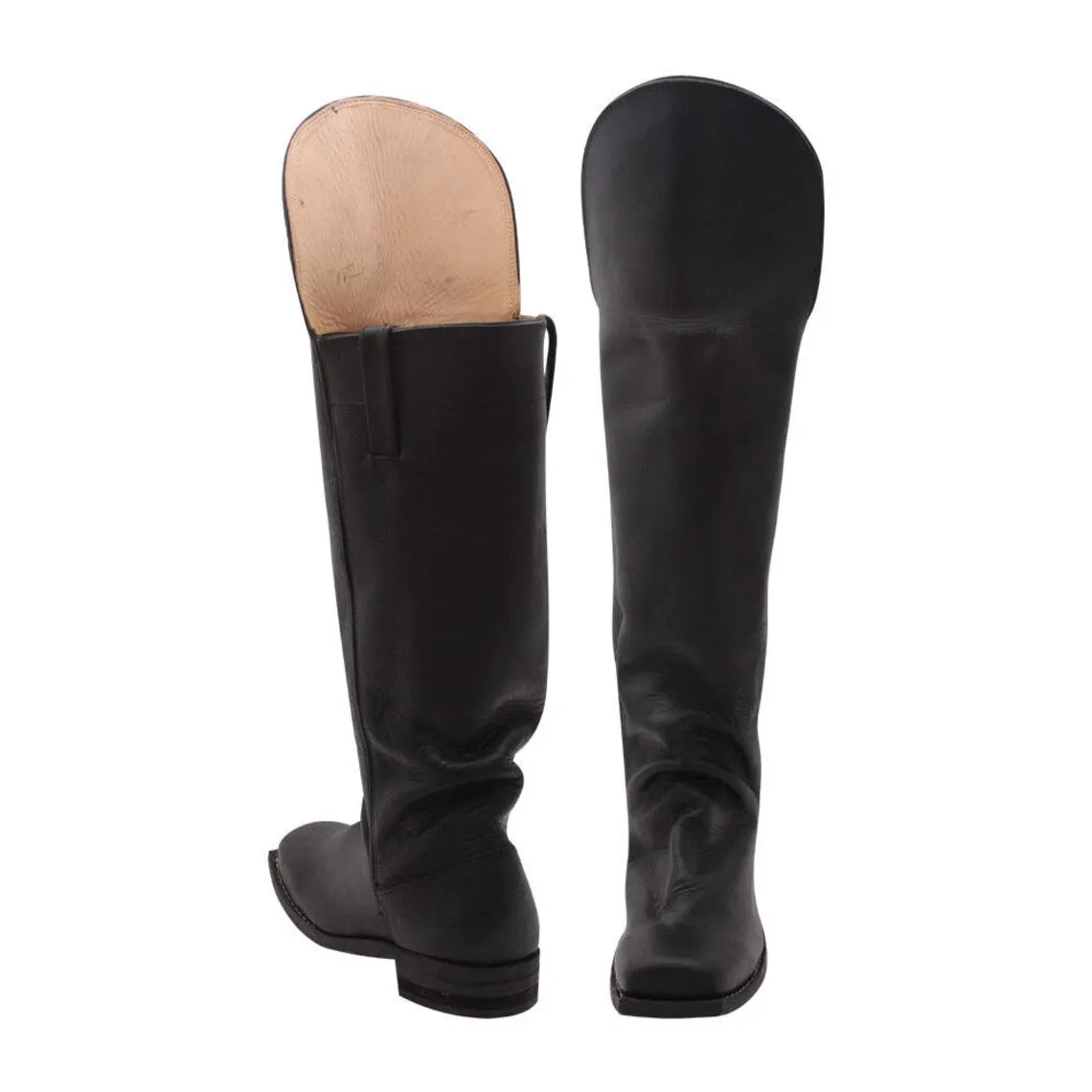 Men's Civil war Shoes Knee Flap Leather Long Boots -  Men's civil war Shoes & Boots