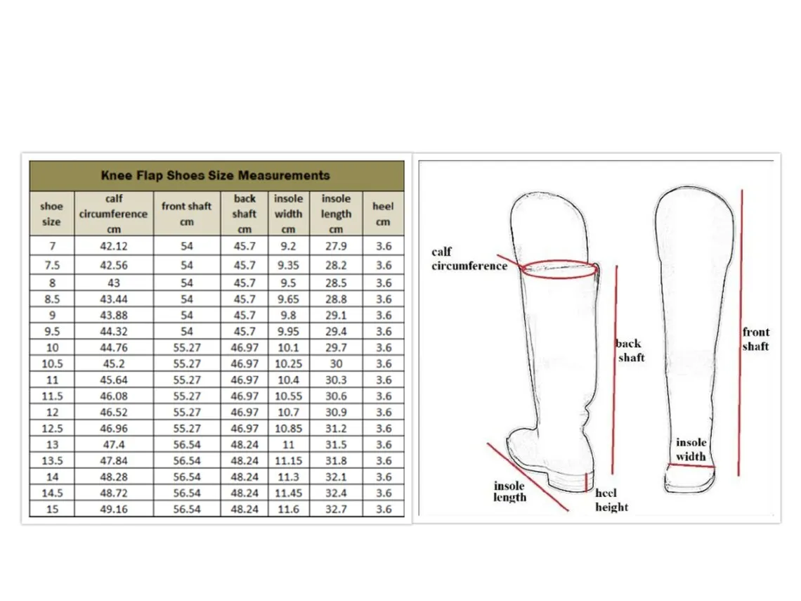 Men's Civil war Shoes Knee Flap Leather Long Boots -  Men's civil war Shoes & Boots