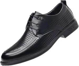 Men's Classic Lace-up Formal Low Mesh Oxfords for Summer Men Hand Sewn Shoes Classic Men