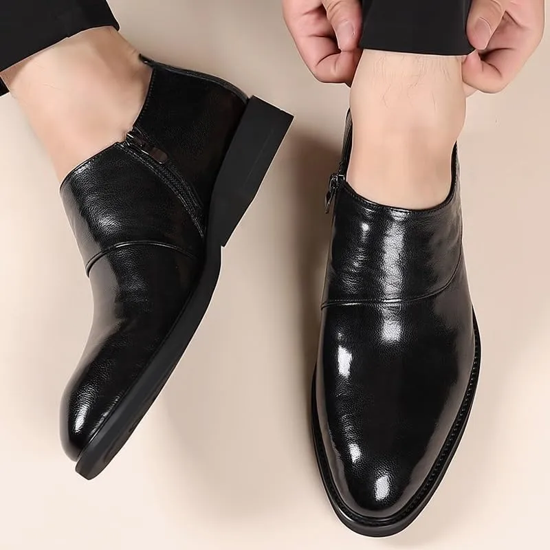 Men's Classic Oxfords Shoes Comfort Soft Men Dress Shoes Patent Leather Slip-On Wedding Loafers Shoes