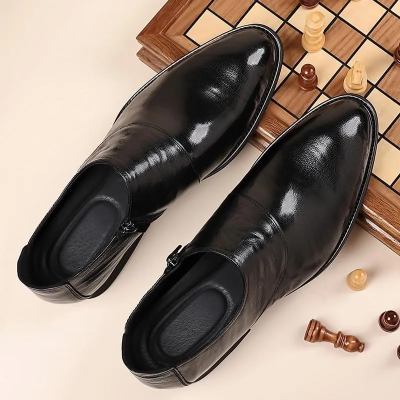 Men's Classic Oxfords Shoes Comfort Soft Men Dress Shoes Patent Leather Slip-On Wedding Loafers Shoes