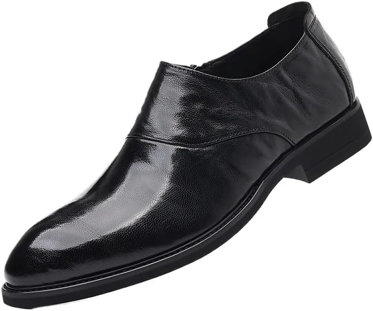 Men's Classic Oxfords Shoes Comfort Soft Men Dress Shoes Patent Leather Slip-On Wedding Loafers Shoes
