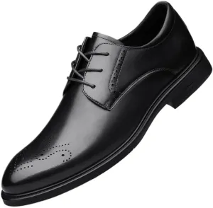 Men's Classic Retro Oxfords Shoes Casual Dress Loafer Shoes Comfortable Business Wedding Lace Up Loafers for Men