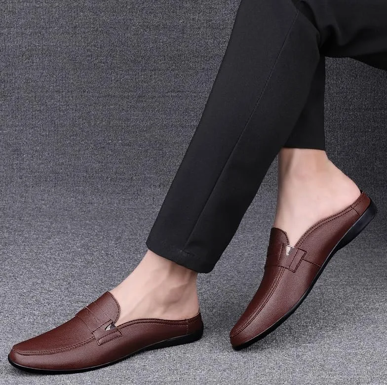 Men's Classic Slip-On Oxford Shoes | Comfortable Leather Dress Shoes for Business & Formal Occasions