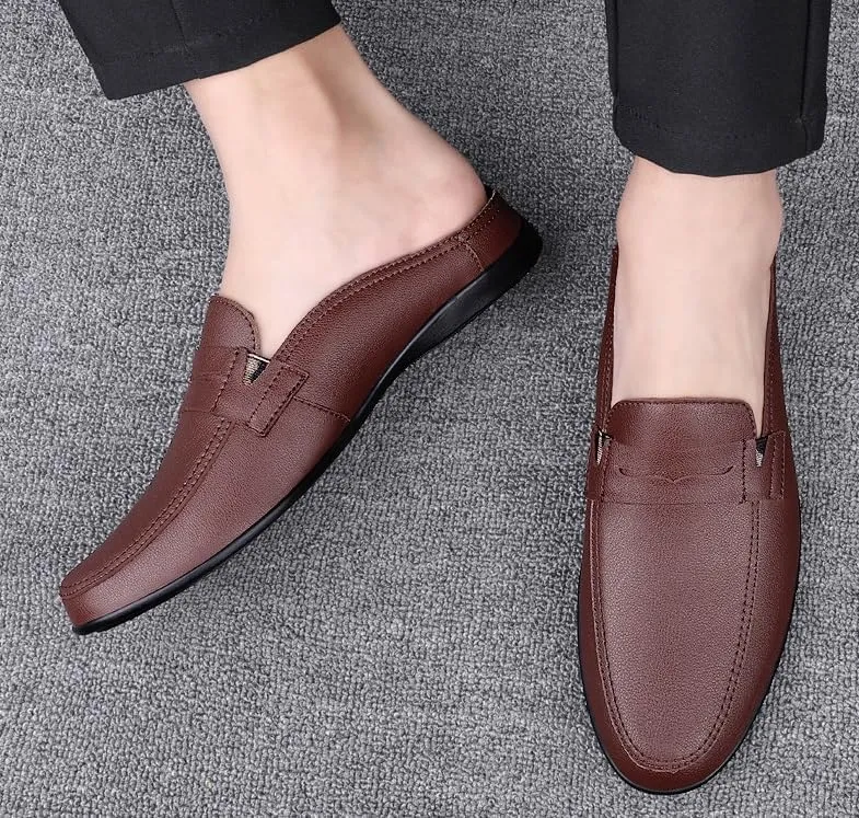 Men's Classic Slip-On Oxford Shoes | Comfortable Leather Dress Shoes for Business & Formal Occasions