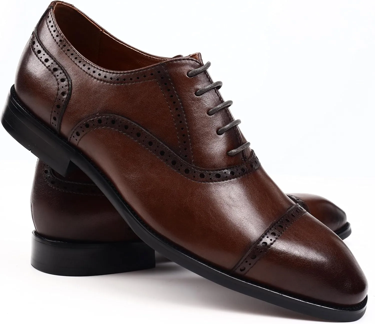 Men's Classic Synthetic Leather Derby Shoes for Business and Casual Wear