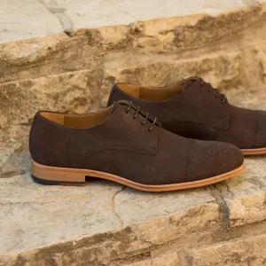 Men's Derby Leather Shoes Wide Plus Size Brown 2083