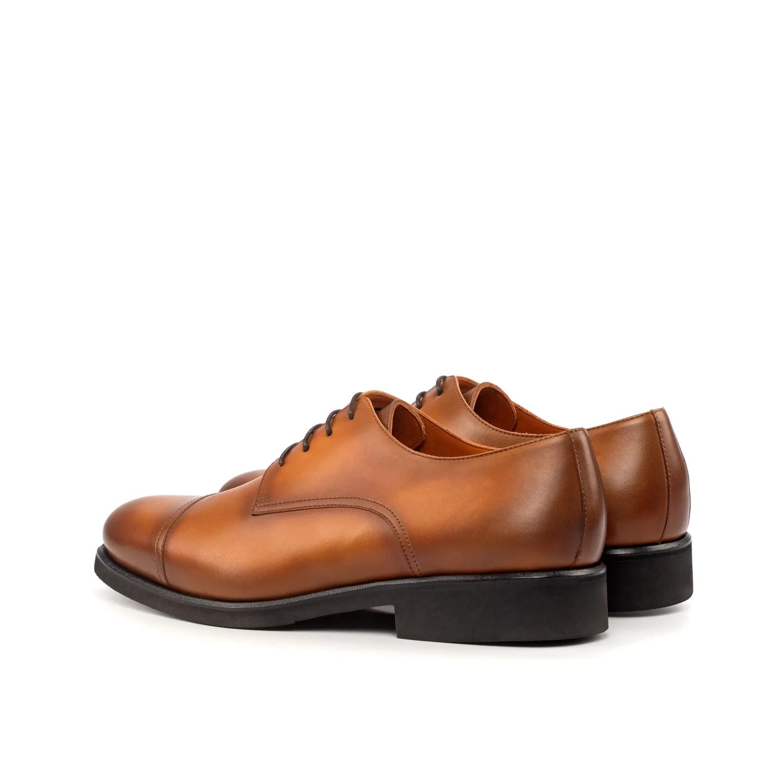 Men's Derby Leather Shoes Wide Plus Size Brown 4523