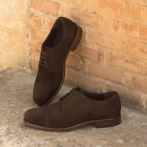Men's Derby Leather Shoes Wide Plus Size Dark Brown 2819