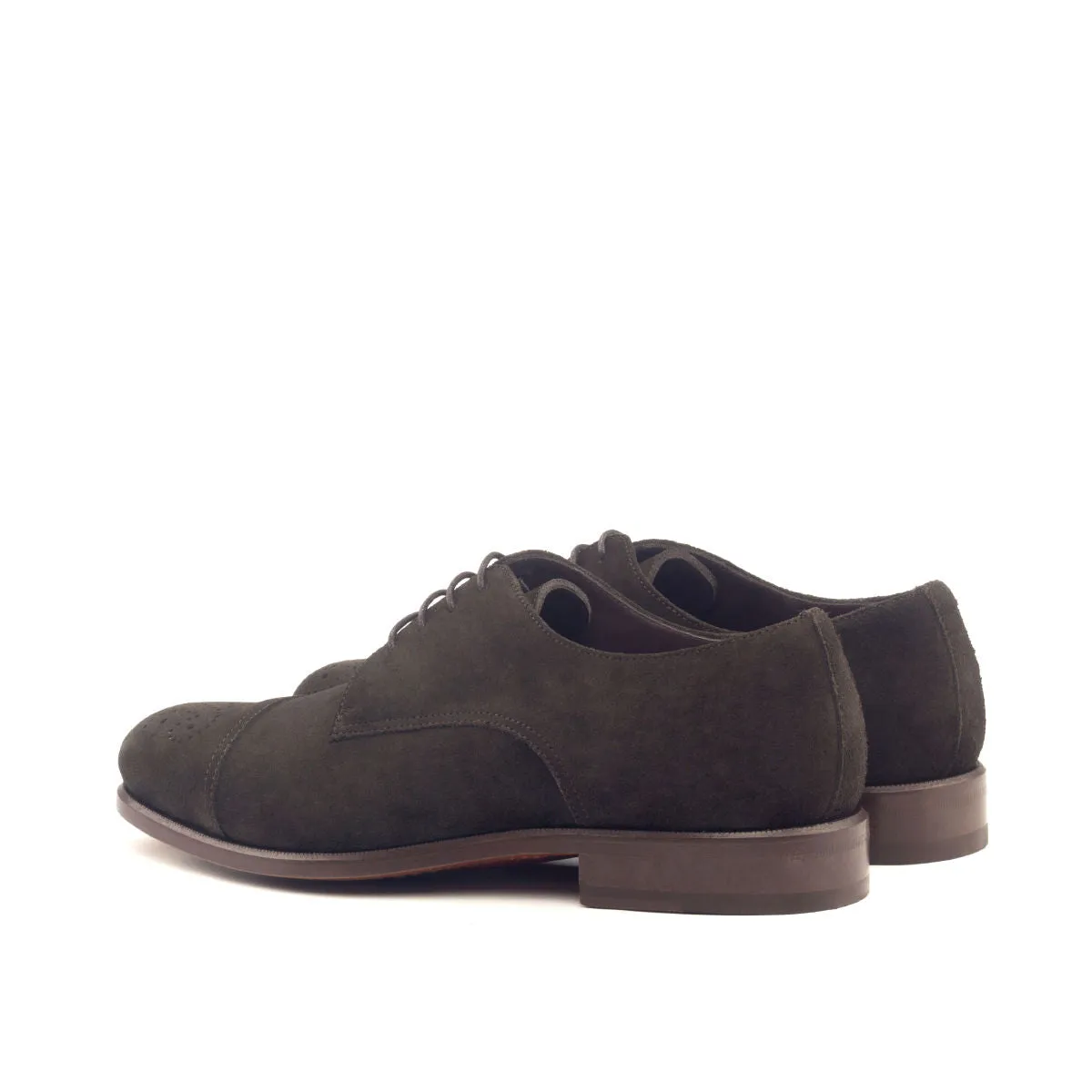 Men's Derby Leather Shoes Wide Plus Size Dark Brown 2819