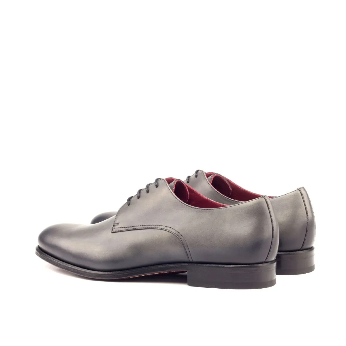 Men's Derby Leather Shoes Wide Plus Size Grey 2683