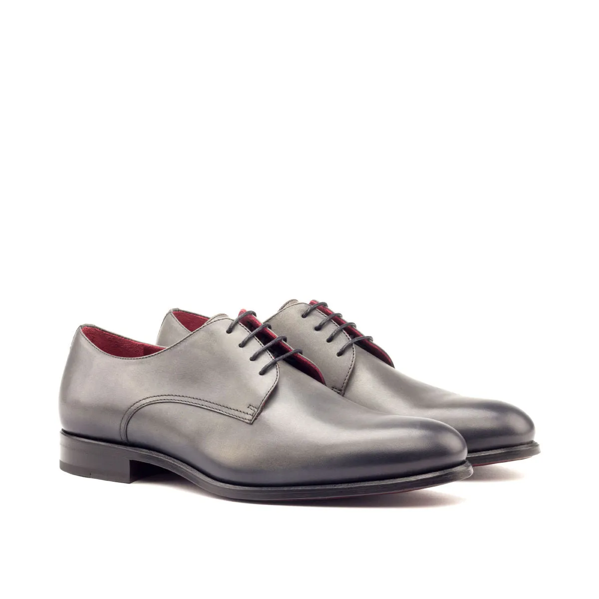 Men's Derby Leather Shoes Wide Plus Size Grey 2683
