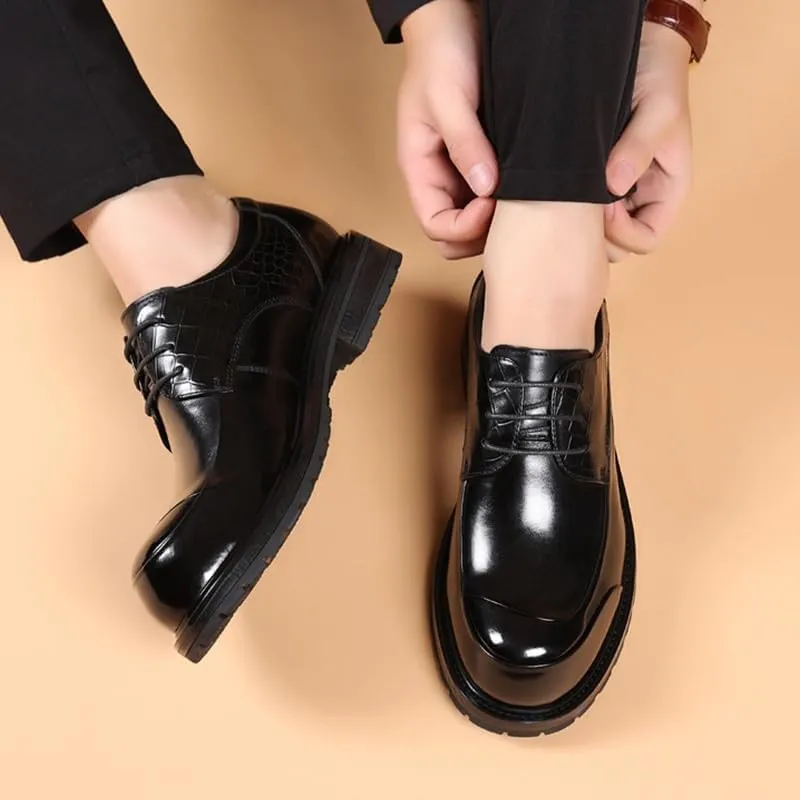 Mens Derby Shoes Slip-ons Comfortable Tuxedo Shoes Formal Derby Shoes Walking(Black,9)