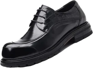 Mens Derby Shoes Slip-ons Comfortable Tuxedo Shoes Formal Derby Shoes Walking(Black,9)