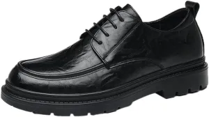 Mens Dress Shoe Black Men Leather Shoes Slip on Soft Loafers Non Slip Breathable Driving Flats Spring Walk in Office Work Shoes Mocassin Homme