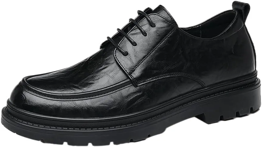 Mens Dress Shoe Black Men Leather Shoes Slip on Soft Loafers Non Slip Breathable Driving Flats Spring Walk in Office Work Shoes Mocassin Homme
