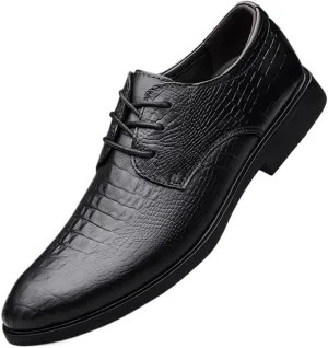 Men's Dress Shoes Classic Business Lace Up Pointed Toe Patent Leather Derby Shoes Casual Prom Party Oxford Shoes for Men