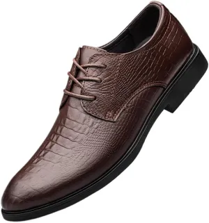 Men's Dress Shoes Classic Business Lace Up Pointed Toe Patent Leather Derby Shoes Casual Prom Party Oxford Shoes for Men