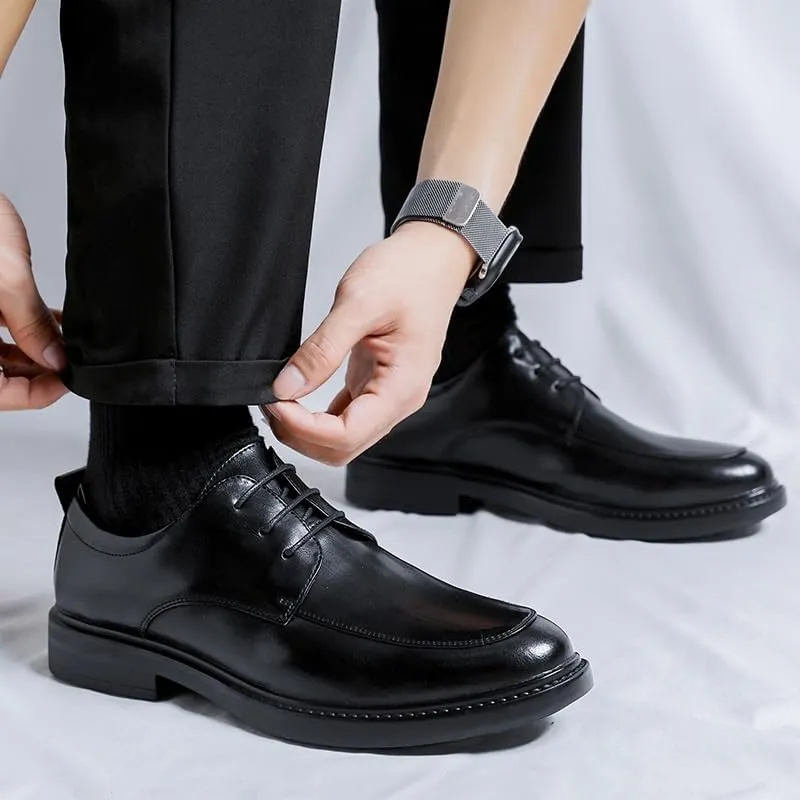 Men's Dress Shoes Classic Formal Business Pointed Toe Derbys Patent Leather Wedding Oxford Shoes