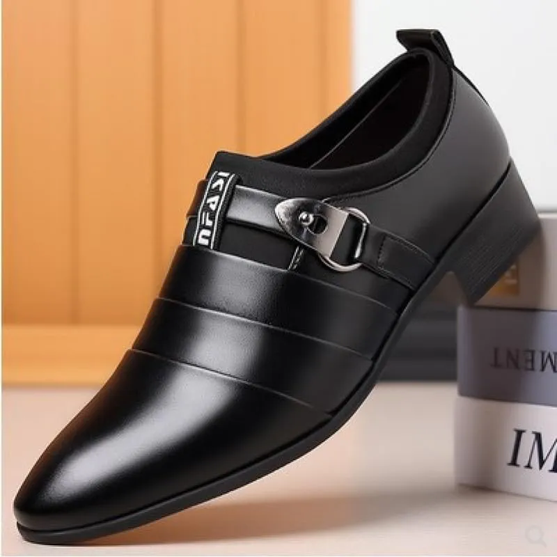 Men's Dress Shoes Classic Slip-On Low Leather Oxfords Shoes Comfort Lightweight All-Day Non-Slip Derby Shoes for Men(11)