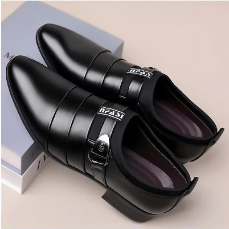 Men's Dress Shoes Classic Slip-On Low Leather Oxfords Shoes Comfort Lightweight All-Day Non-Slip Derby Shoes for Men(11)
