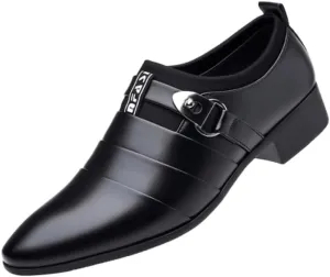 Men's Dress Shoes Classic Slip-On Low Leather Oxfords Shoes Comfort Lightweight All-Day Non-Slip Derby Shoes for Men(11)