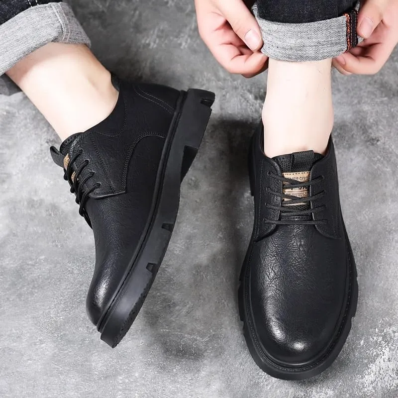 Men's Dress Shoes Genunie Leather Modern Brogues Oxford Fashion Business Casual Derby Shoes for Men