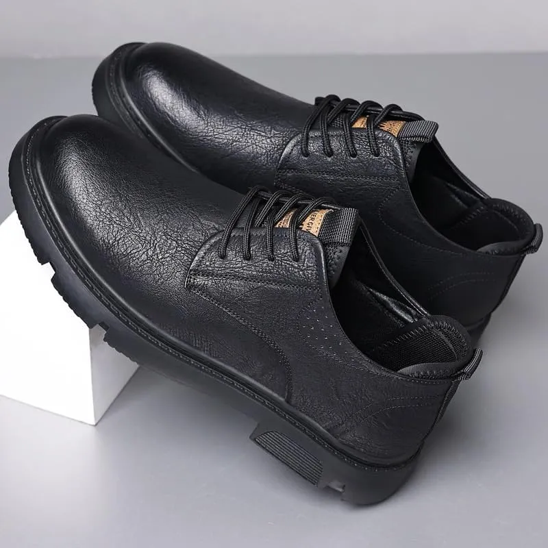 Men's Dress Shoes Genunie Leather Modern Brogues Oxford Fashion Business Casual Derby Shoes for Men