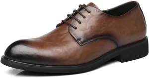 Men's Dress Shoes Men Classic Lace-up Formal Oxfords Shoes Casual Business Tuxedo Derby Shoes