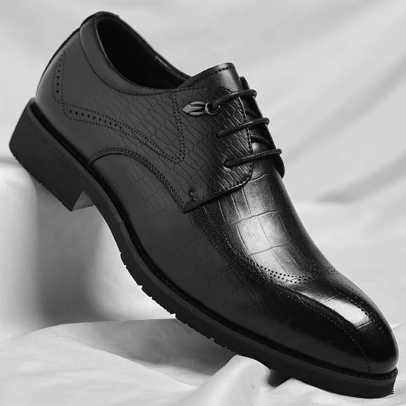 Men's Dress Shoes Men Patent Leather Formal Business Oxford Shoes Pointed Toe Classic Derbys Shoes