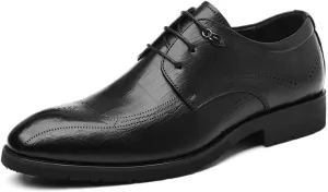 Men's Dress Shoes Men Patent Leather Formal Business Oxford Shoes Pointed Toe Classic Derbys Shoes