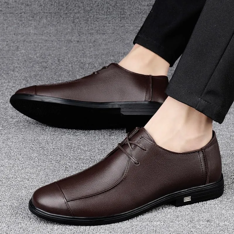 Men's Dress Shoes Mens Classic Lace-up Formal Oxford Patent Leather Wedding Business Brogue for Men
