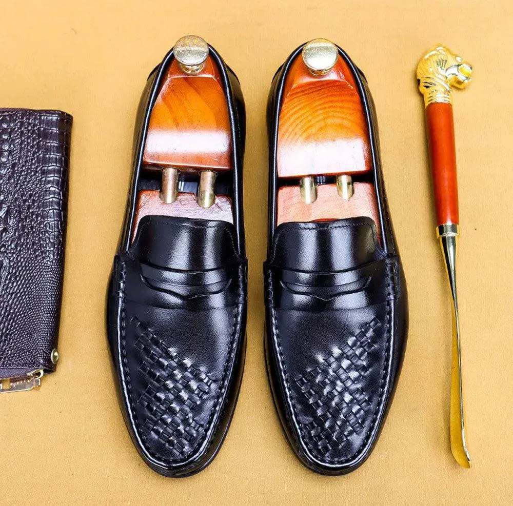 Men's Driving Leather Shoes, Men Casual Loafer Shoes