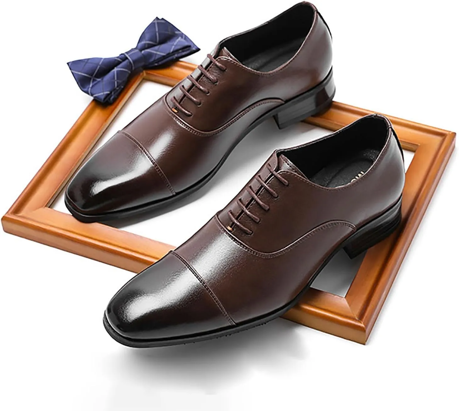 Mens Faux Patent Leather Classic Lace-up Oxford Dress Shoes Classic Business Dress Shoes Fashion Elegant Wedding Shoes Men