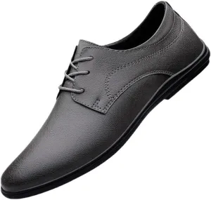 Men's Genuine Leather Oxford Shoes Classic Modern Wedding Formal Dress Shoes Casual Derby Shoe for Men