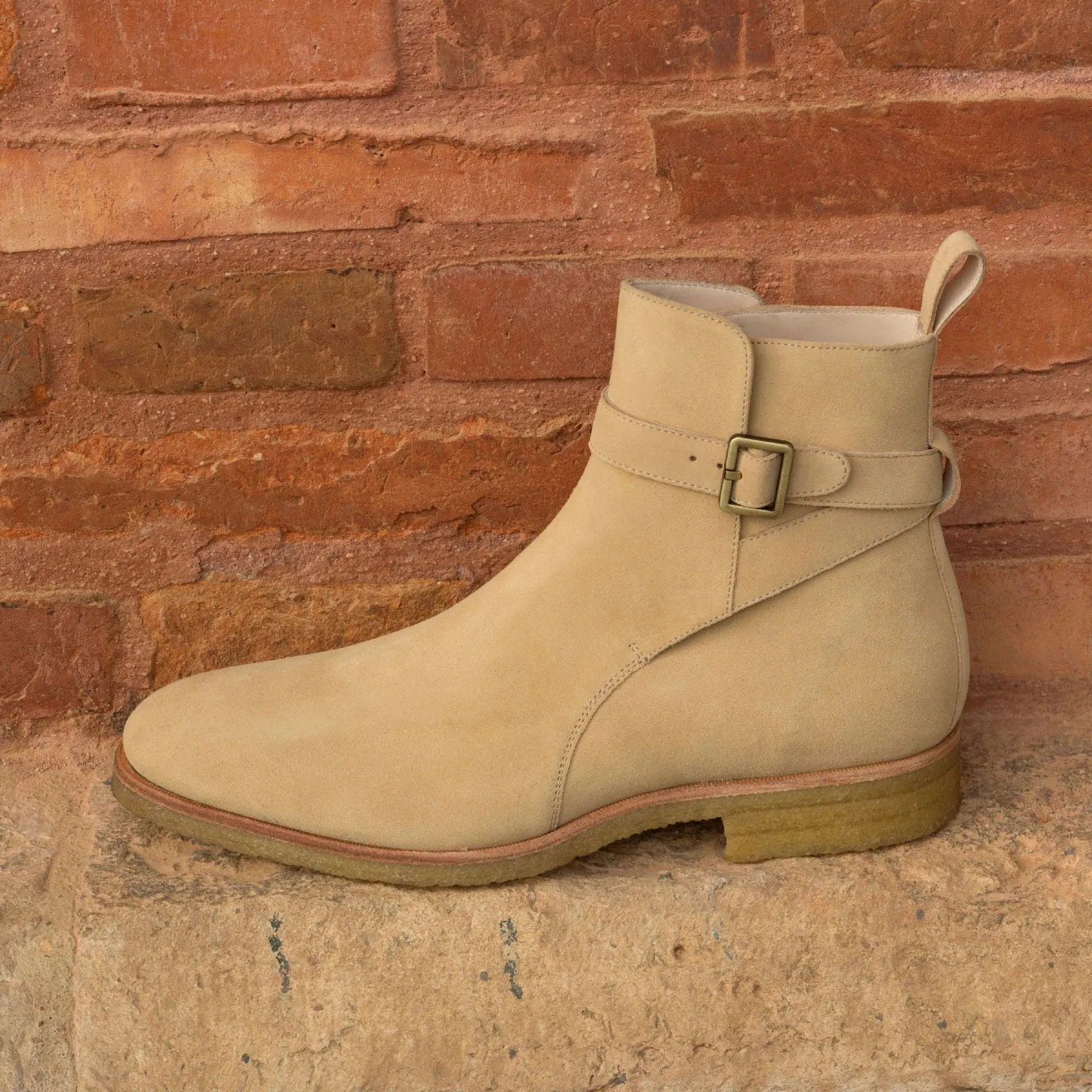 Men's Jodhpur Leather Boots Wide Plus Size Brown 2798