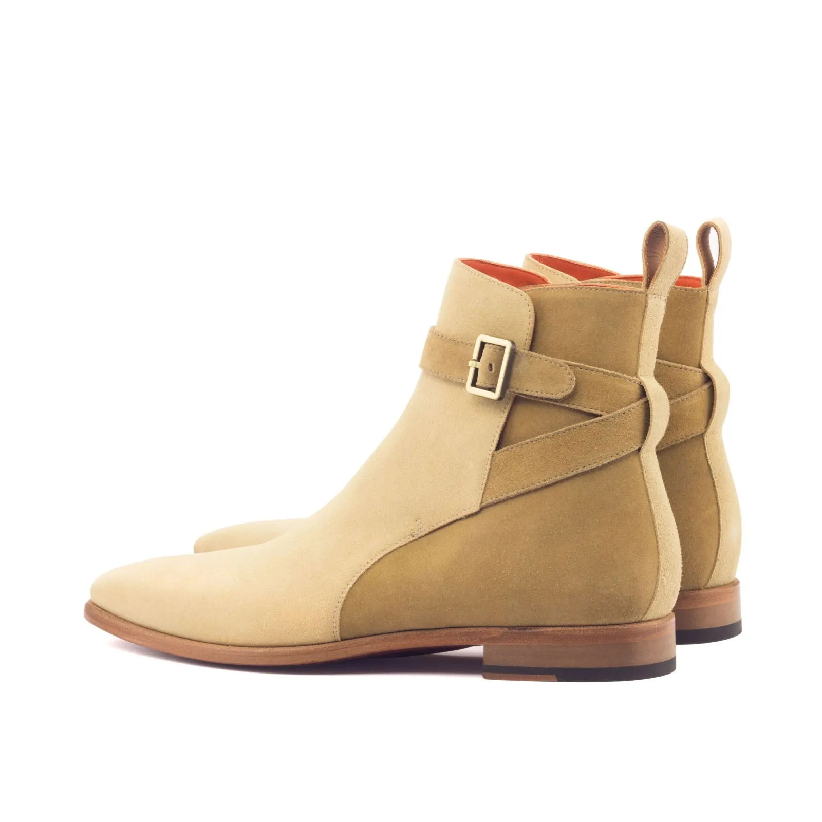 Men's Jodhpur Leather Boots Wide Plus Size Brown 3100