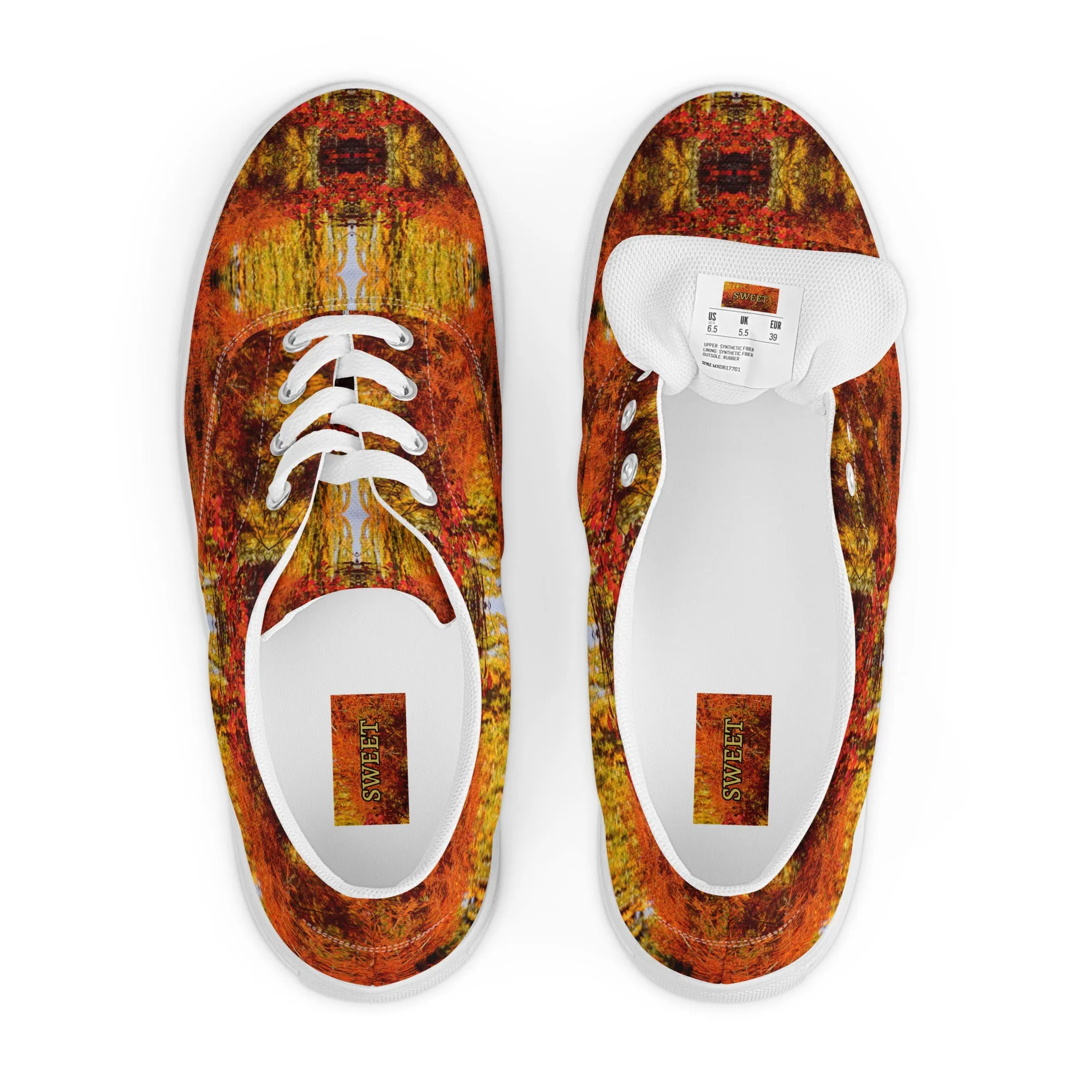 Men’s lace-up canvas shoes in the colors of nature