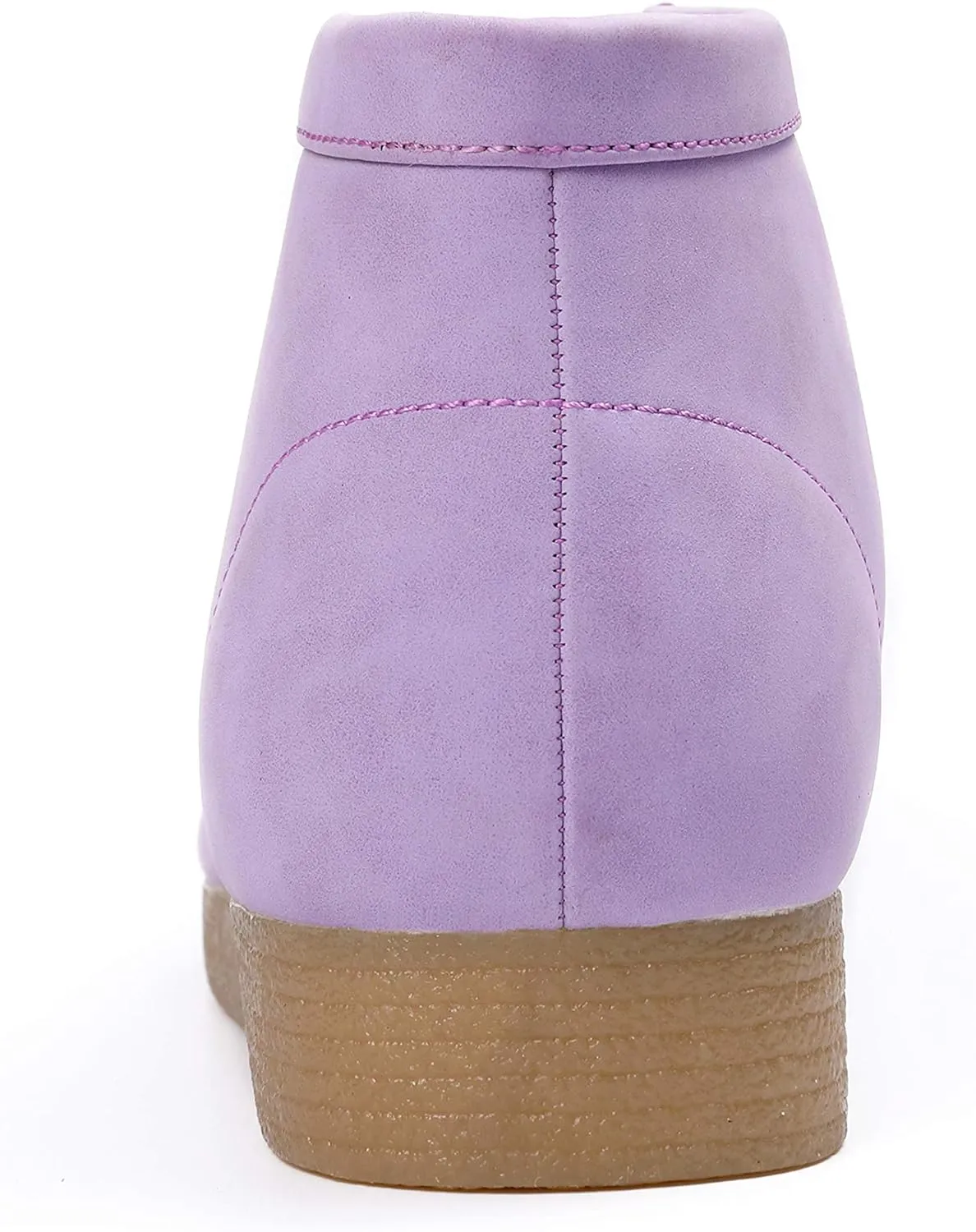 Men's Lavender Purple Lace Up High Top Suede Boots