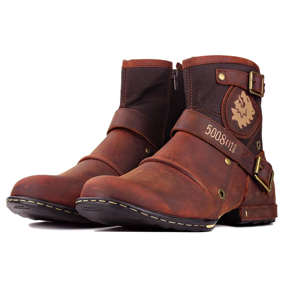 Men's Leathe Ankle Boots OS-5008-1-A