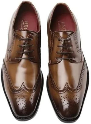 Men's Leather Lace Up Dress Oxford Shoes Breathable Non-Slip Casual Shoes Casual Work Office Business