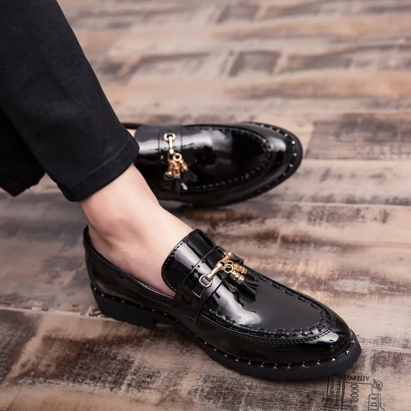 Men's Leather Loafers With Pointed Toe