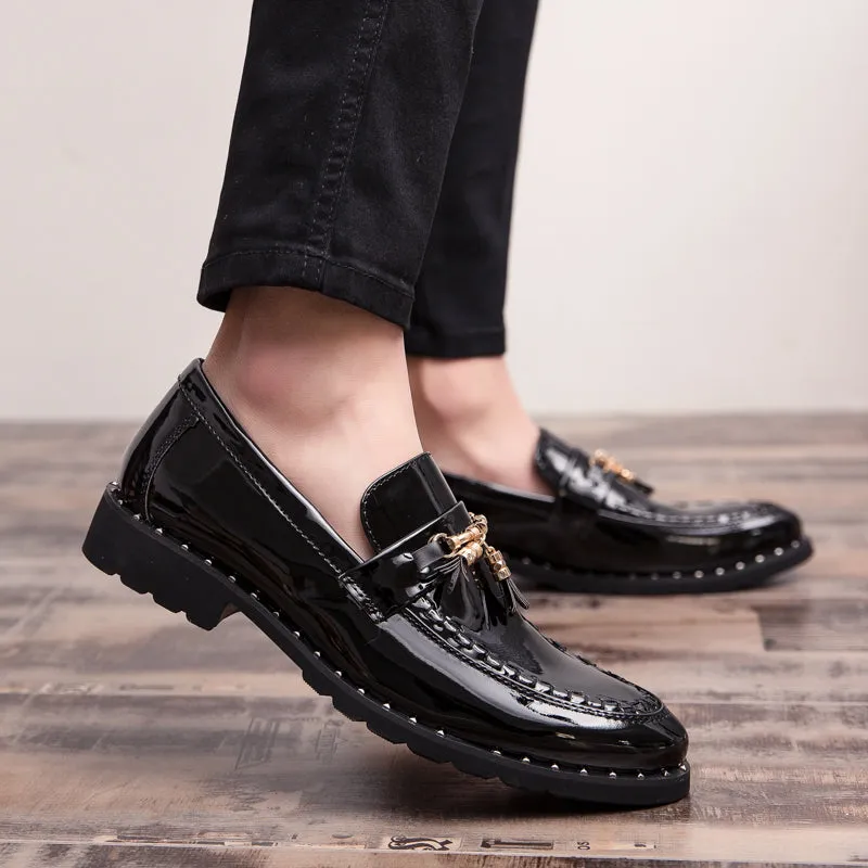 Men's Leather Loafers With Pointed Toe