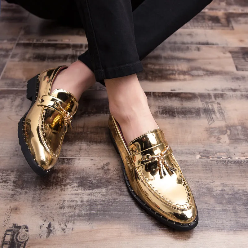 Men's Leather Loafers With Pointed Toe