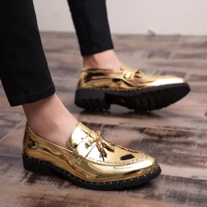 Men's Leather Loafers With Pointed Toe